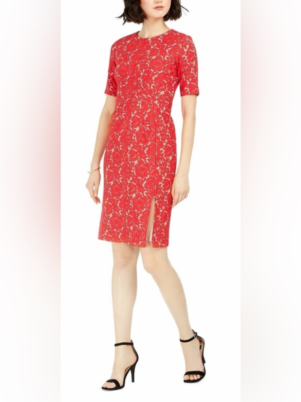 Taylor Lace Sheath Dress, Size 12